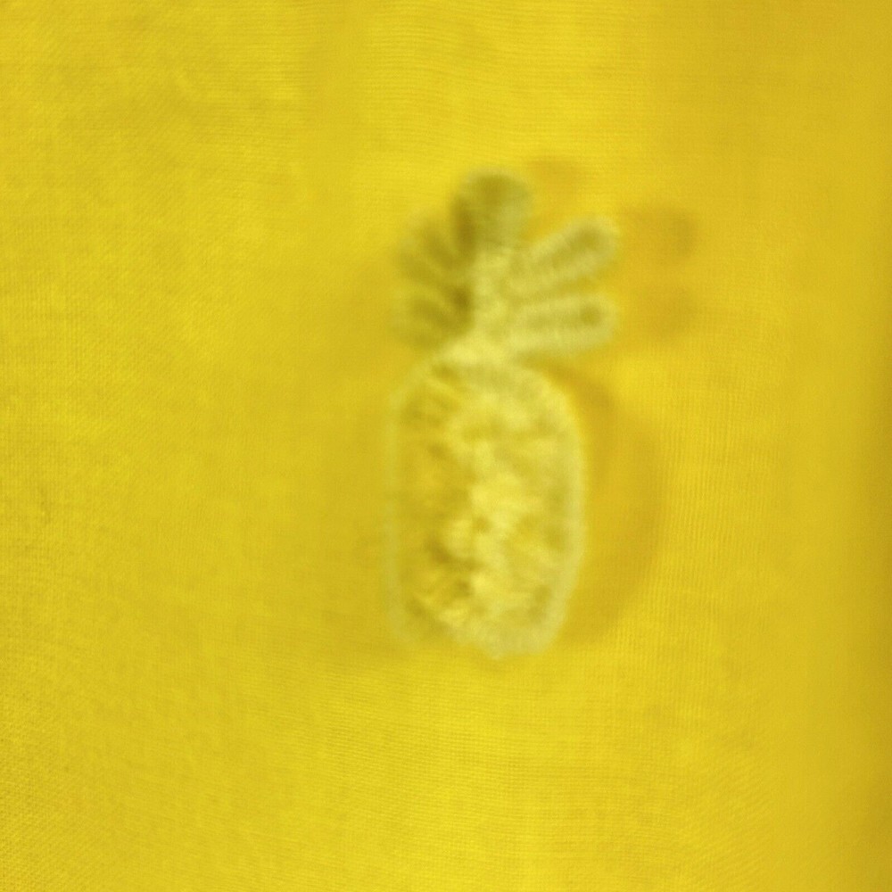 Maeve By Anthropologie Blouse Women 4 Yellow Pineapple Embroidered Cotton Voile - Picture 7 of 10